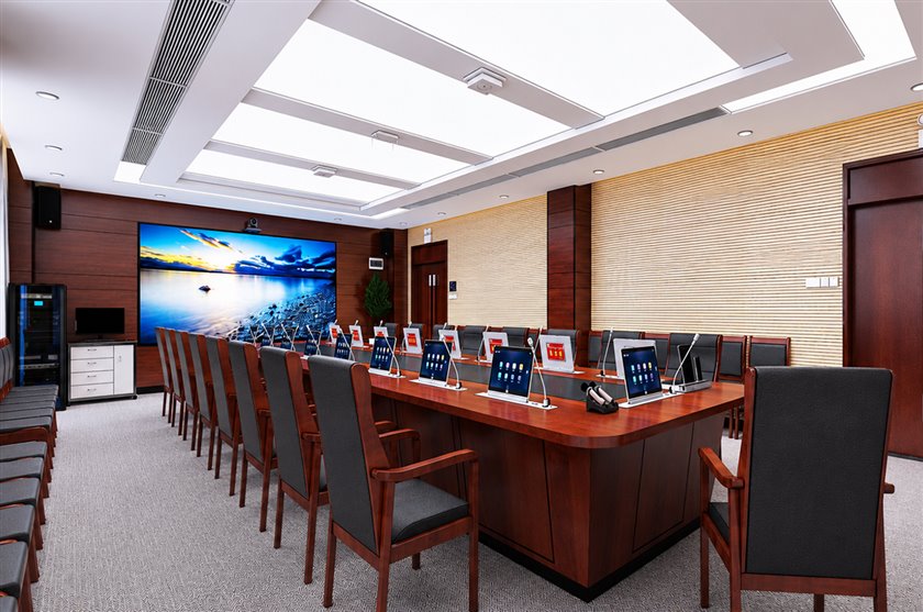 北京智能会议室无纸化会议与显示系统实景